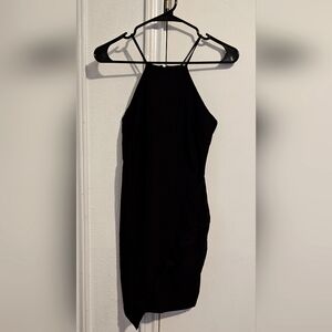 Elegant Black Halter Dress